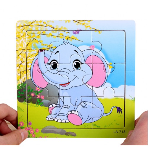 EVERY FAMILY - 24 Styles Wooden Kids Jigsaw Puzzles Toys With Animals The Elephant